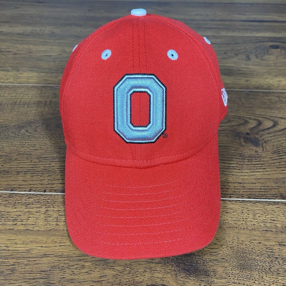 Vintage Ohio State Buckeyes New Era Hat Cap 6 7/8 Block O Red Wool Blend 90s Y2K